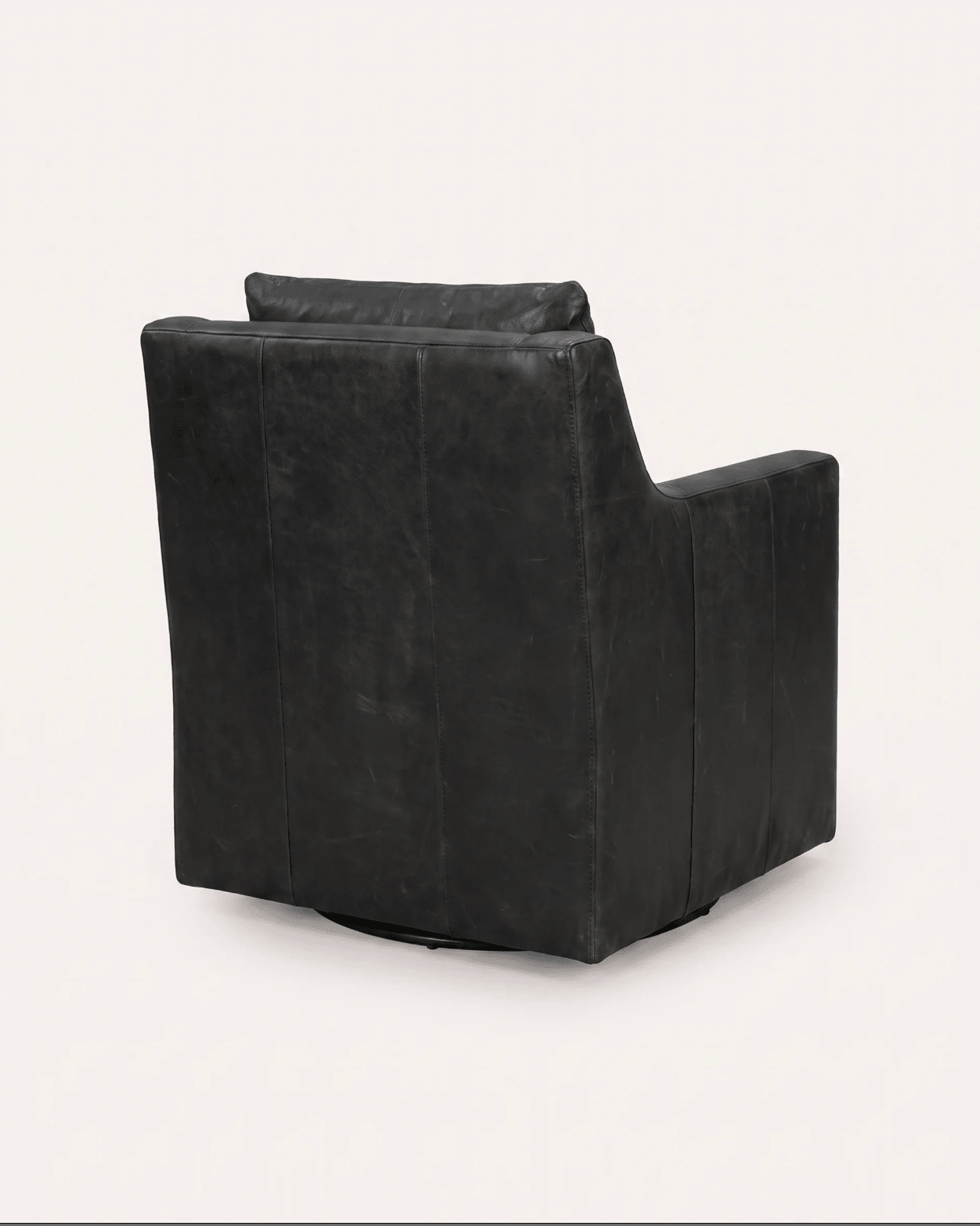 Edgar leather swivel lounge chair living room custom furniture modern mountain Hello Norden