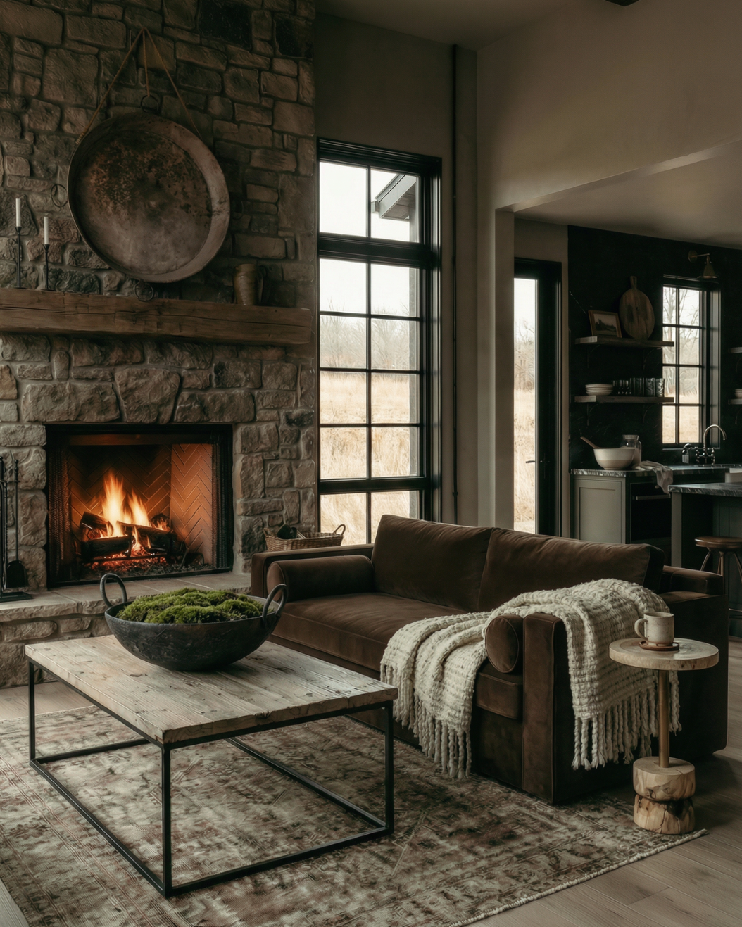 Elin reclaimed wood coffee table modern farmhouse mountain living room Hello Norden