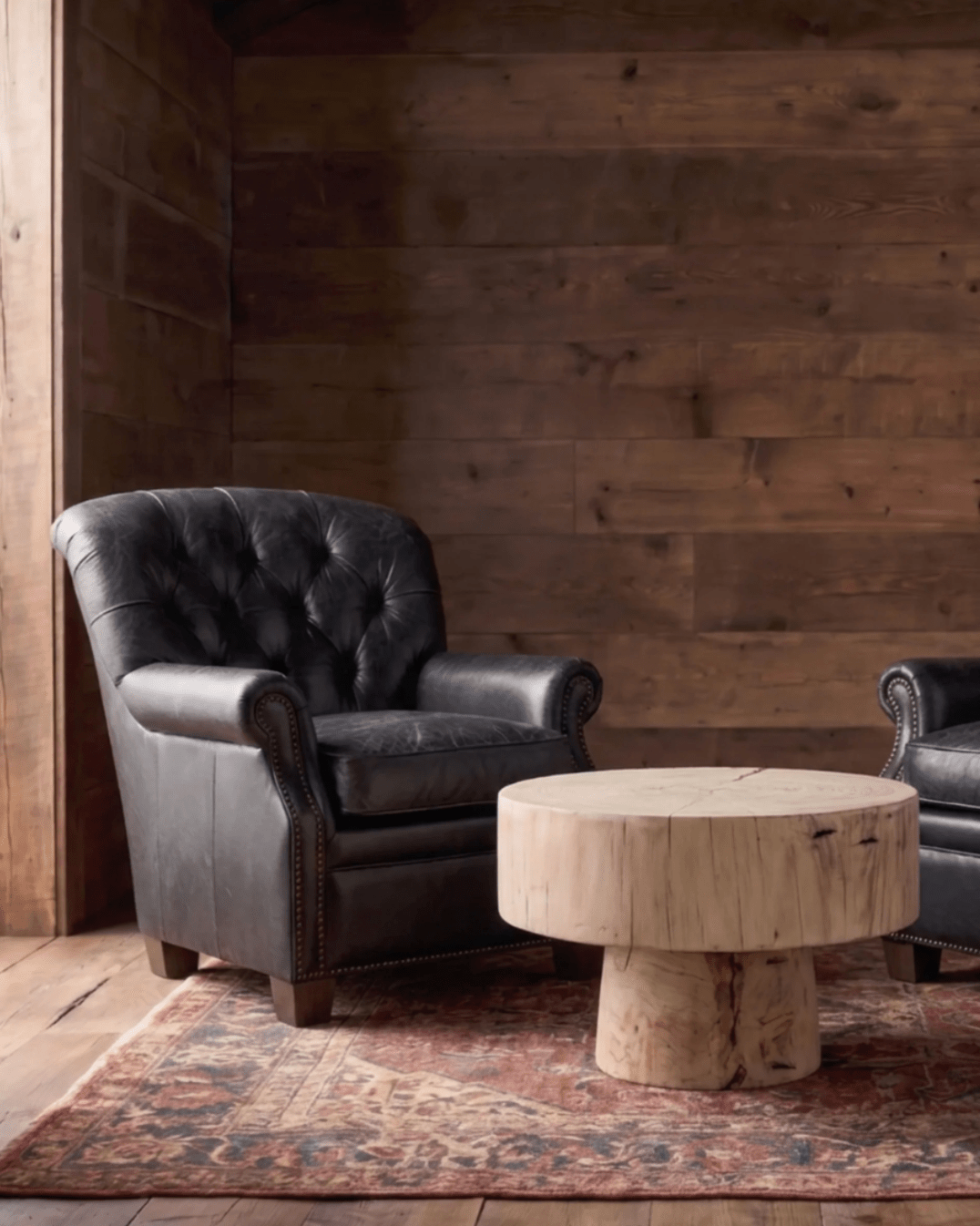 Hello Norden - Tyler Lounge Chair - with the matching Tyler Ottoman Custom Furniture Modern Mountain Living Room 2