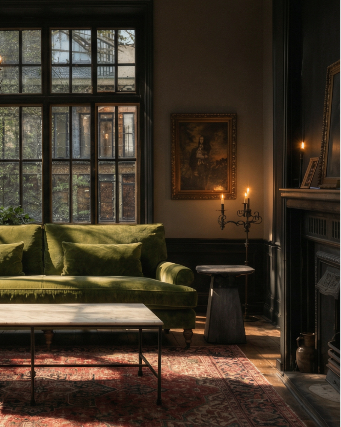 Joen black stained wood side table modern traditional living room decor furniture Hello Norden