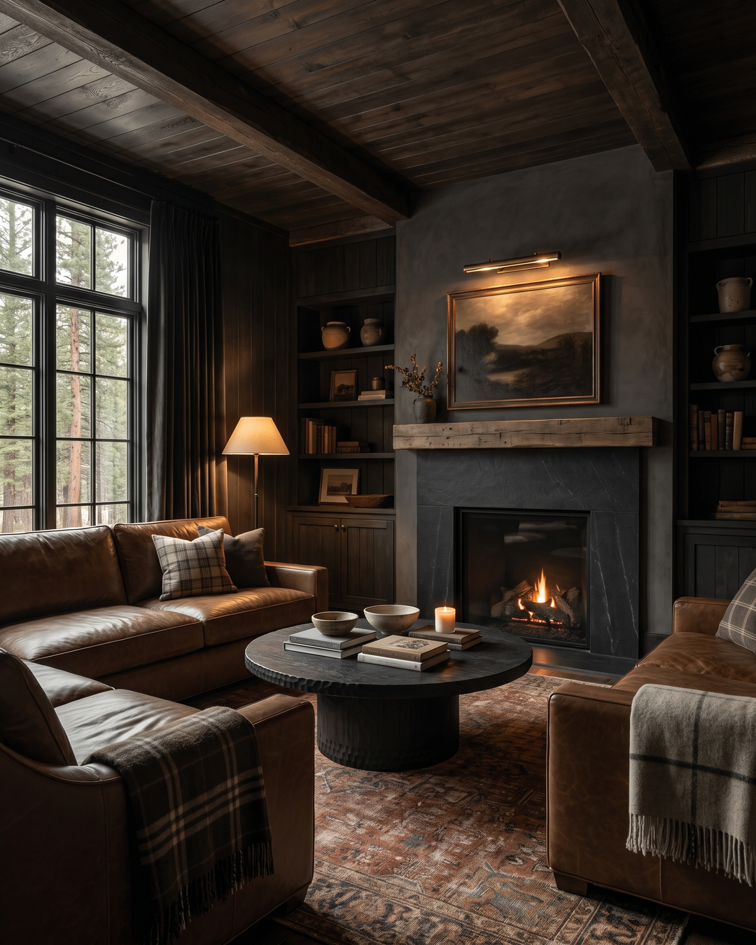 Letty Lounge Chair room scene — Ember Hollow Modern Rustic Living Room | Hello Norden