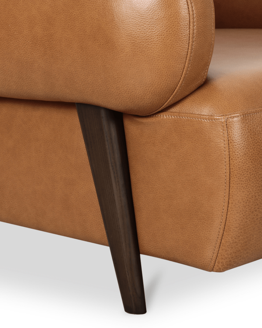 Akima Leather Lounge Chair - Arm Chairs - Hello Norden