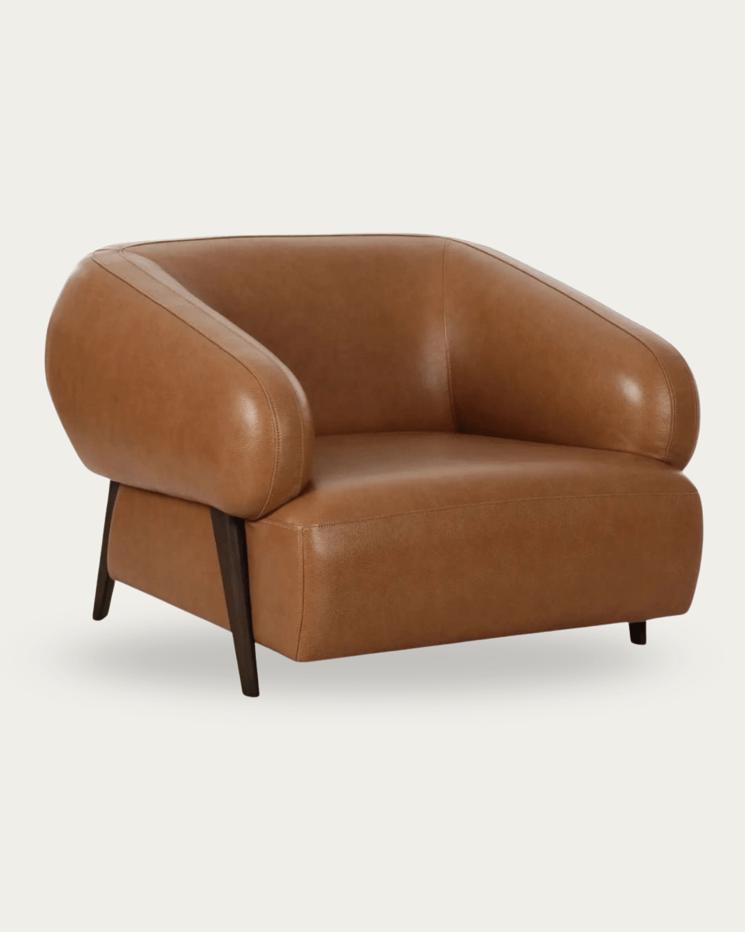 Akima Leather Lounge Chair - Arm Chairs - Hello Norden
