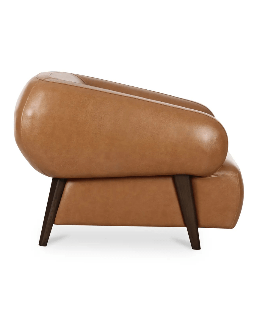 Akima Leather Lounge Chair - Arm Chairs - Hello Norden