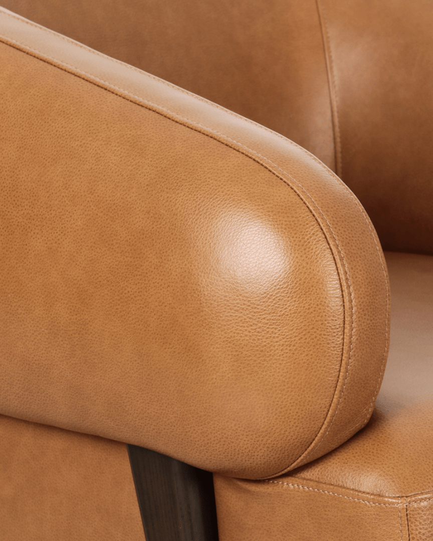 Akima Leather Lounge Chair - Arm Chairs - Hello Norden