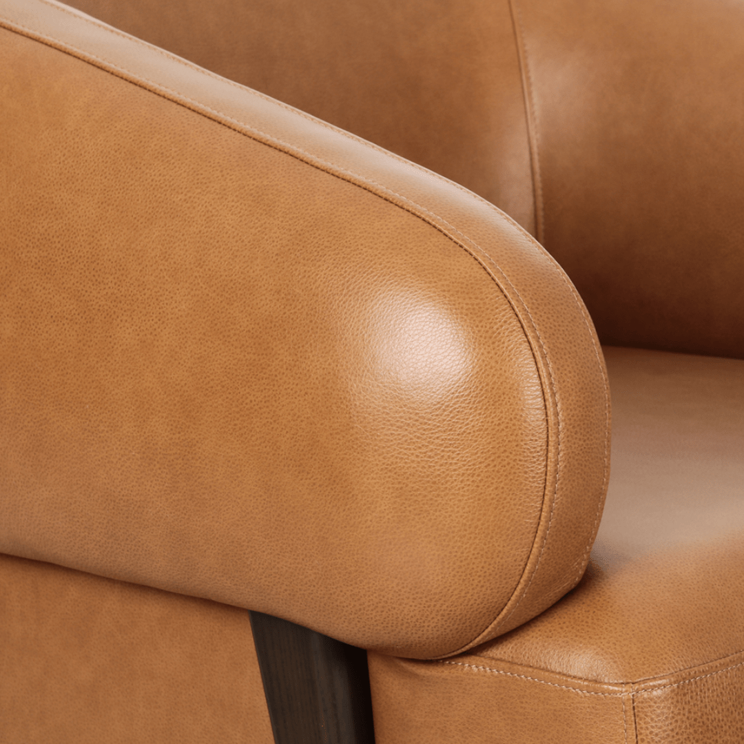 Akima Leather Lounge Chair - Arm Chairs - Hello Norden