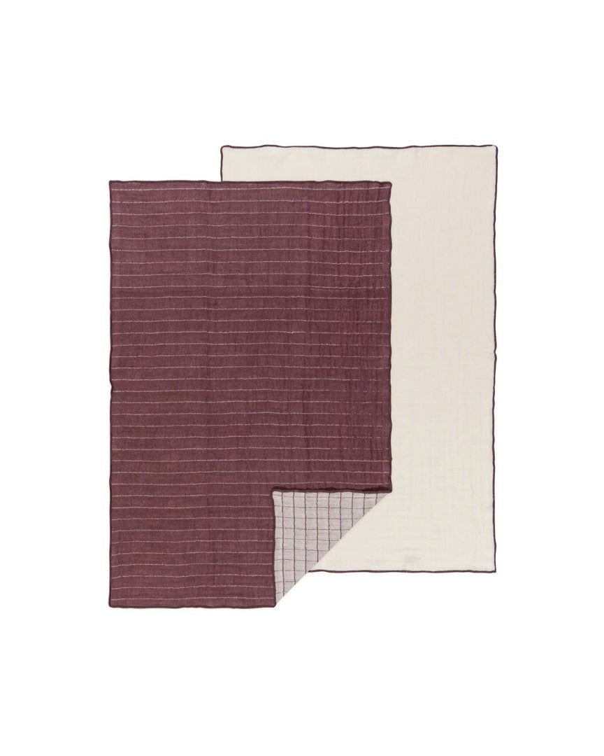 Amalie Plum Gauze Dishtowel - Kitchen Towels - Hello Norden