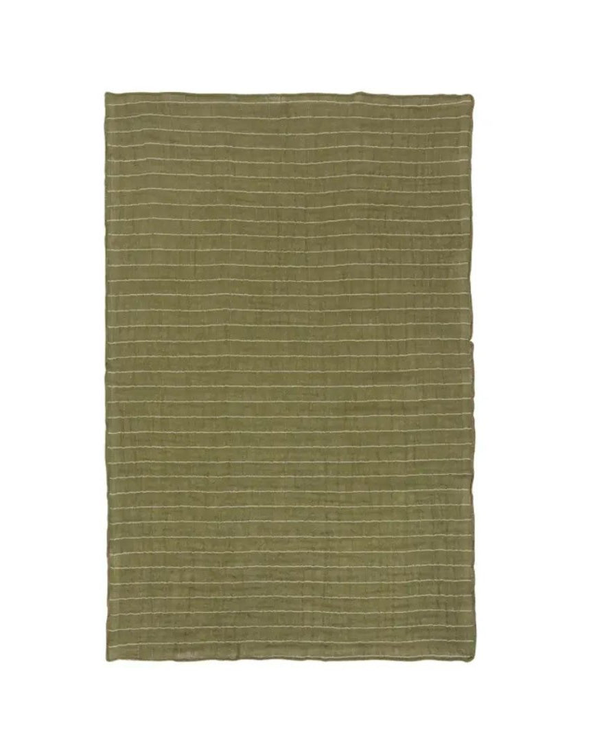 Amalie Sage Gauze Dish Towels (Multiple Styles) - Kitchen Towels - Hello Norden