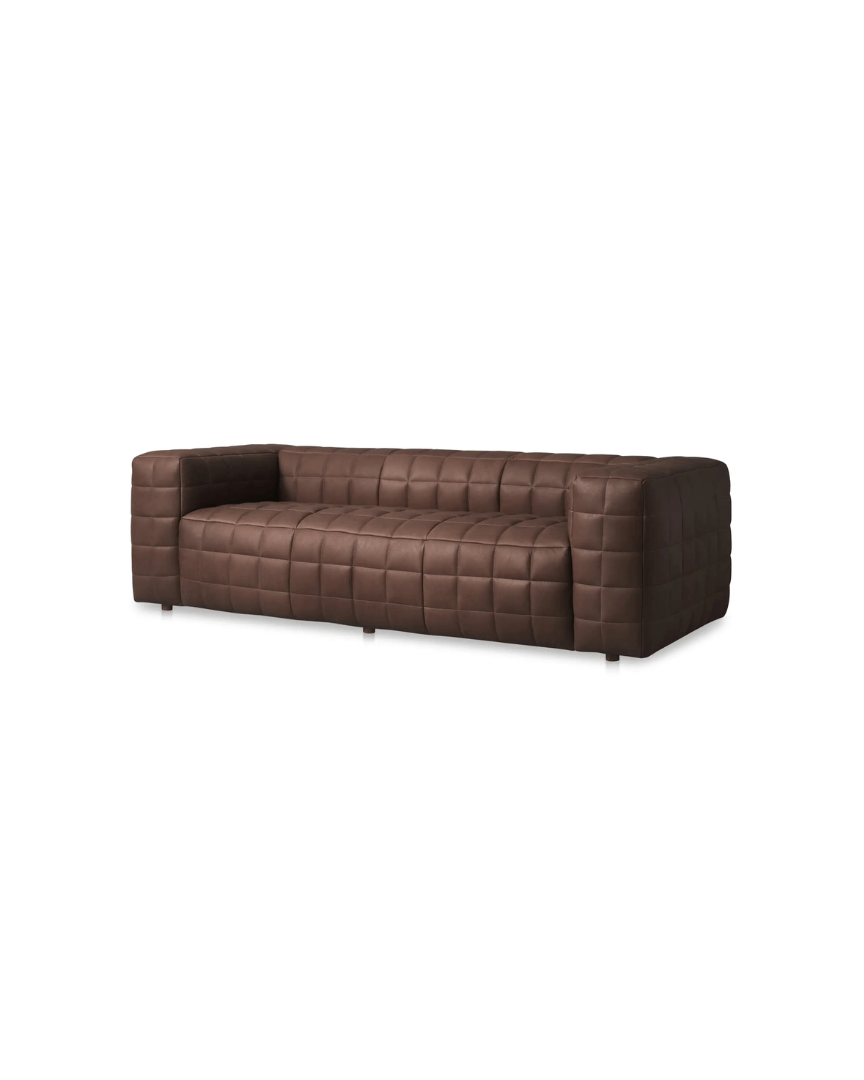Anton Brown Leather Sofa - Sofas - Hello Norden