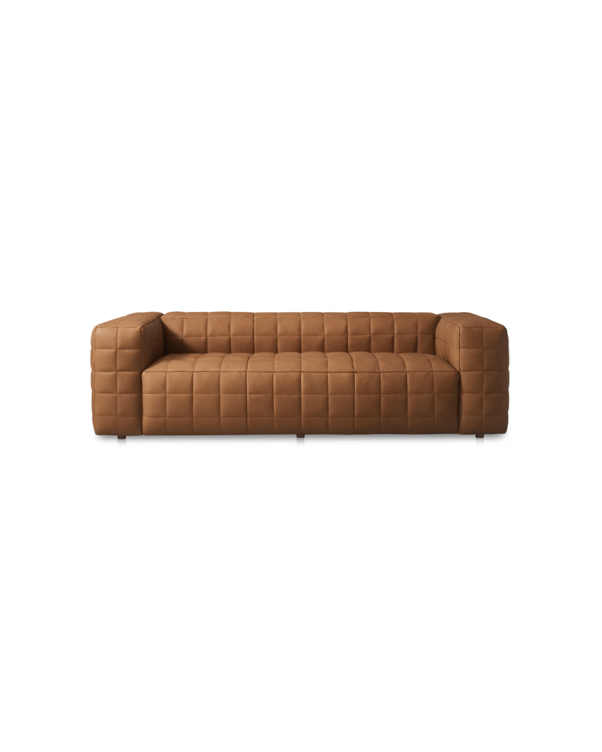 Anton Brown Leather Sofa - Sofas - Hello Norden