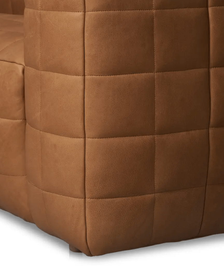 Anton Brown Leather Sofa - Sofas - Hello Norden