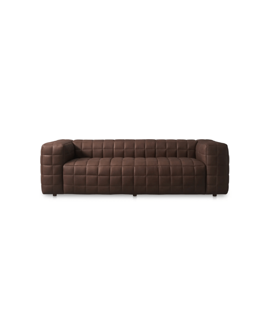 Anton Brown Leather Sofa - Sofas - Hello Norden