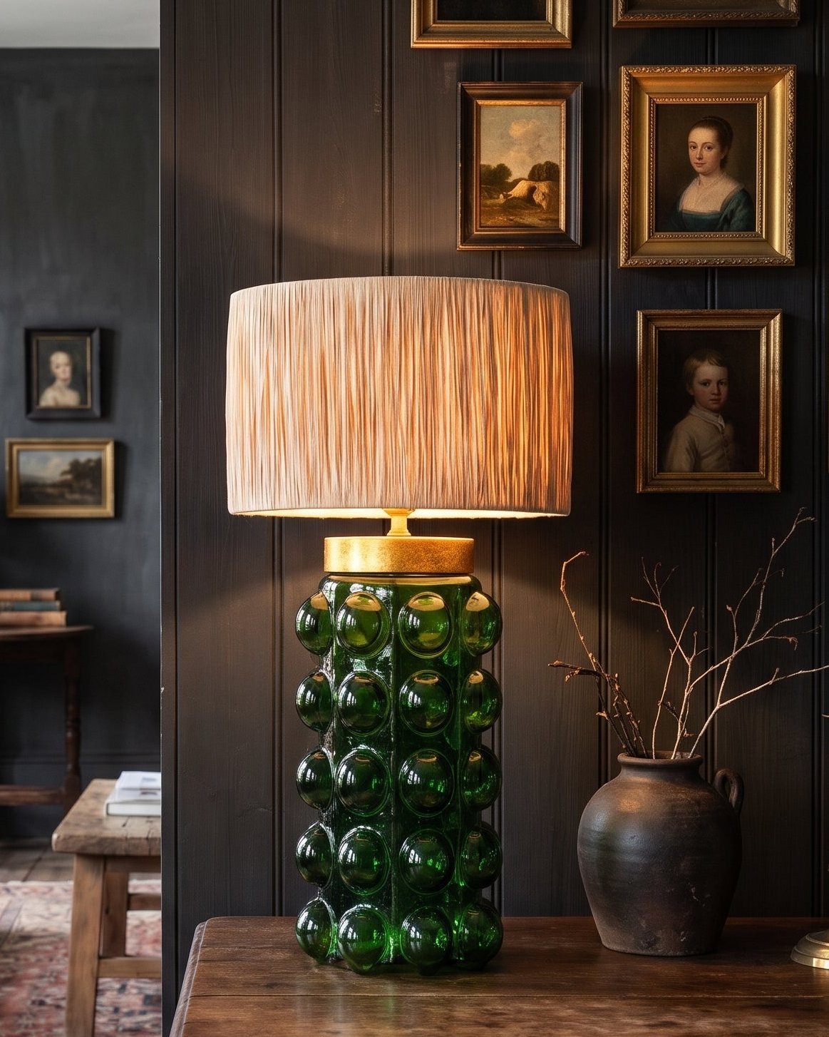living room furniture modern mountain table lamp Hello Norden - Arnfinn Table Lamp, styled in a modern rustic room