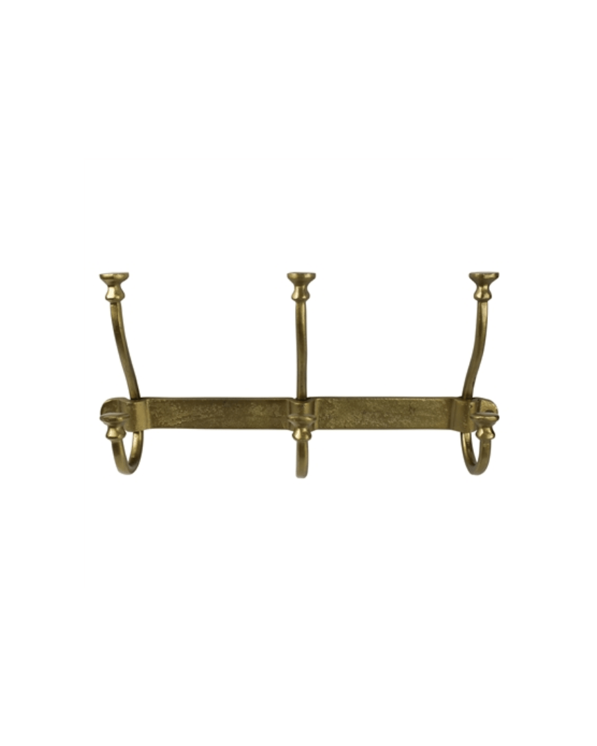 Asa Brass 3 Hook Wall Rack - Hooks - Hello Norden