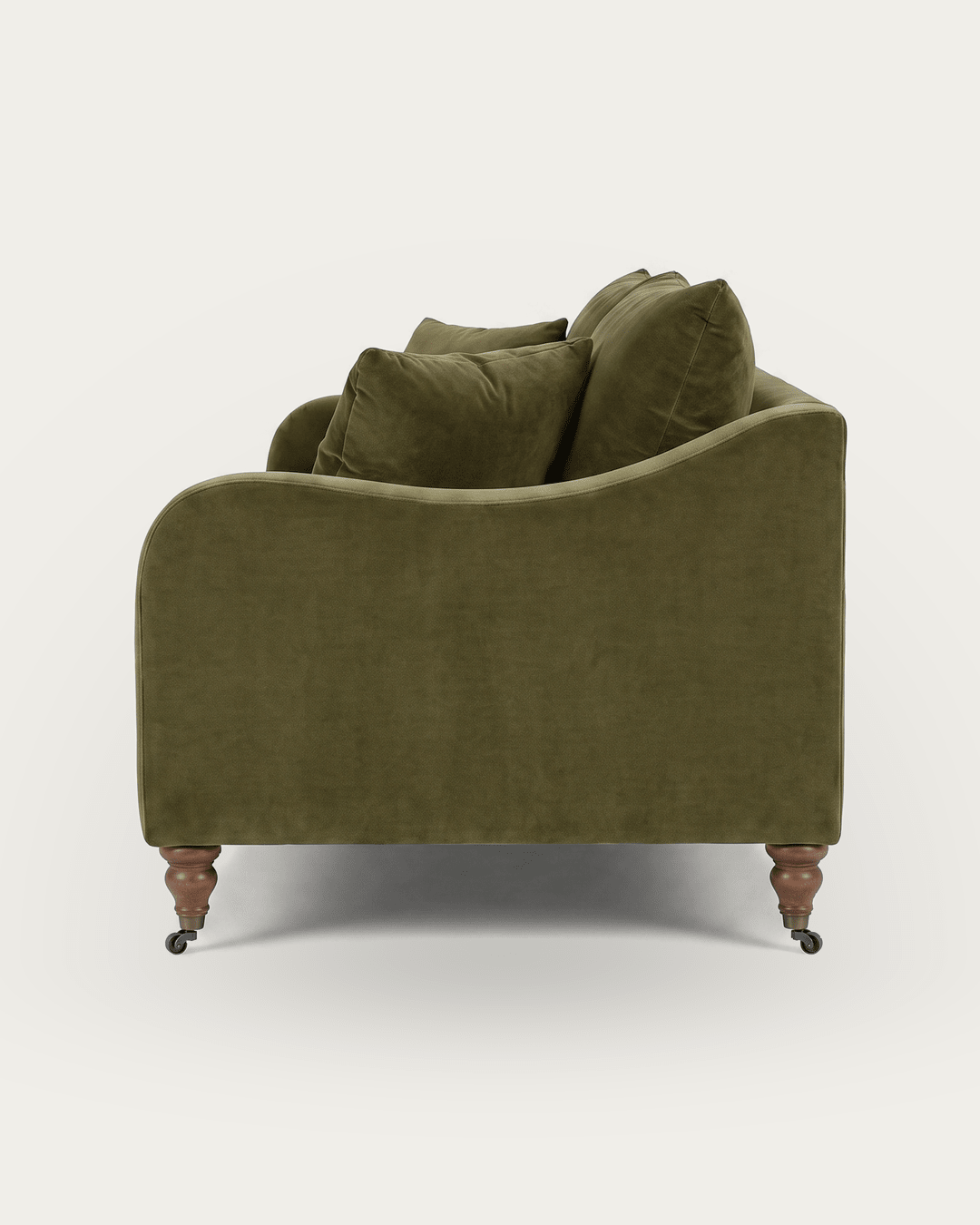 living room custom furniture modern mountain velvet sofa Hello Norden - Asbjorn Sofa in Banks Eco-Performance Velvet in Balsam