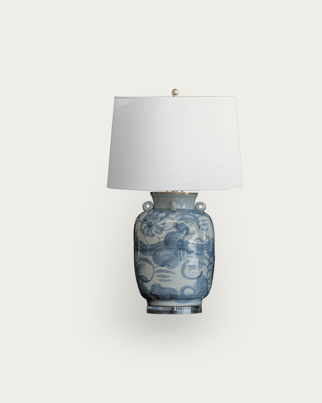living room furniture modern mountain table lamp Hello Norden - Aslak Porcelain Hand-Painted Folk Lamp