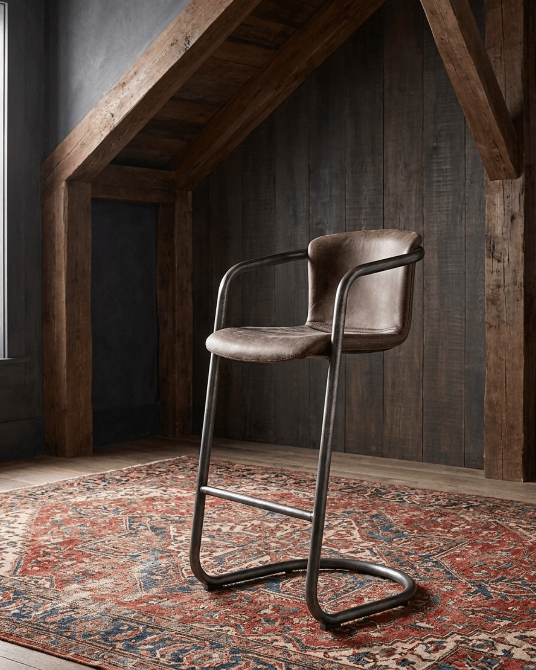 Victor Leather Bar Stools (Set of 2) - Bar & Counter Stools - Hello Norden