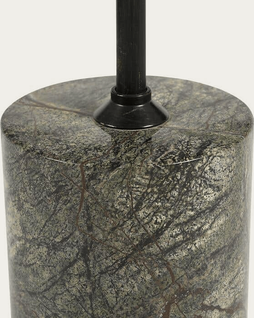 living room furniture modern mountain top and base: green rainforest marble side table Hello Norden - Bard Accent Table Rainforest, detail view
