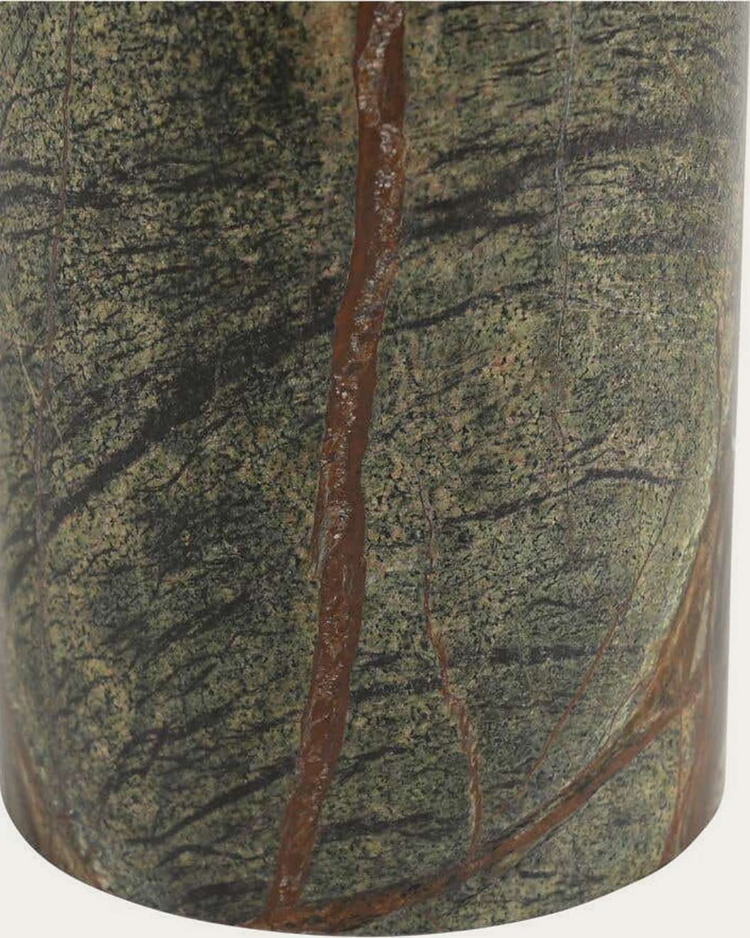 living room furniture modern mountain top and base: green rainforest marble side table Hello Norden - Bard Accent Table Rainforest, detail view
