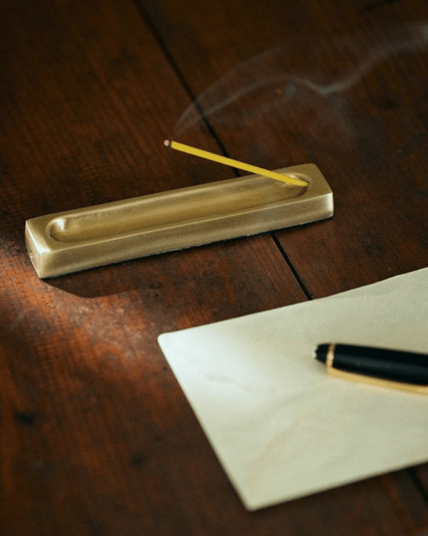 Brass Rectangular Incense Holder - Incense Holder - Hello Norden