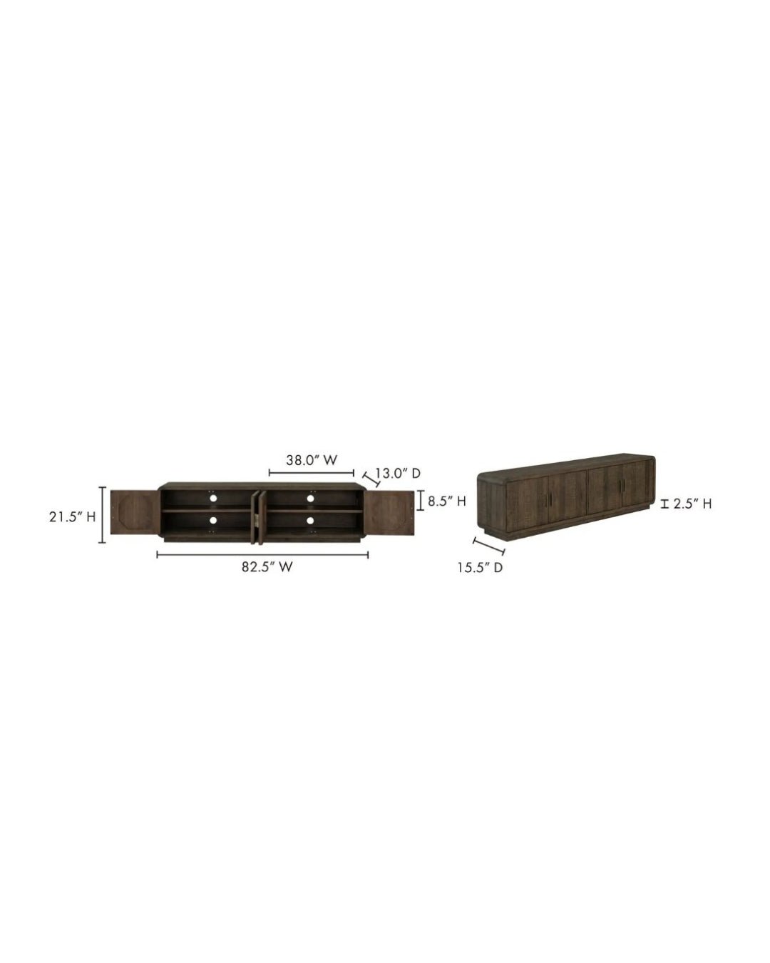 Broder Pine Wood Media Cabinet - Consoles - Hello Norden