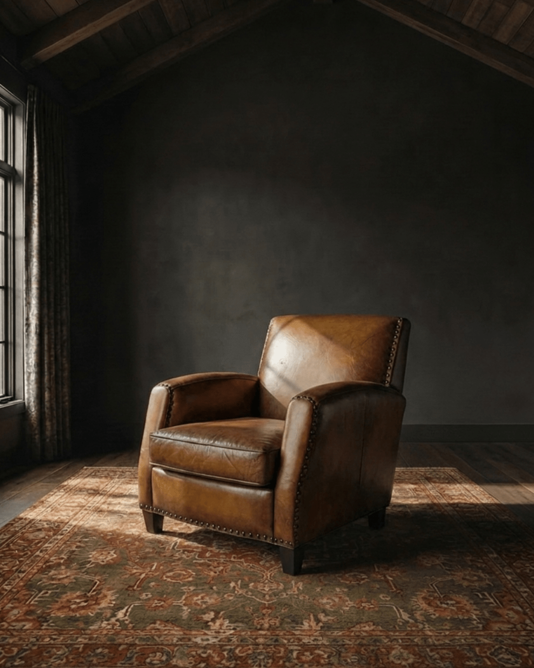 Igor Brown Leather Club Chair - Lounge Chairs - Hello Norden