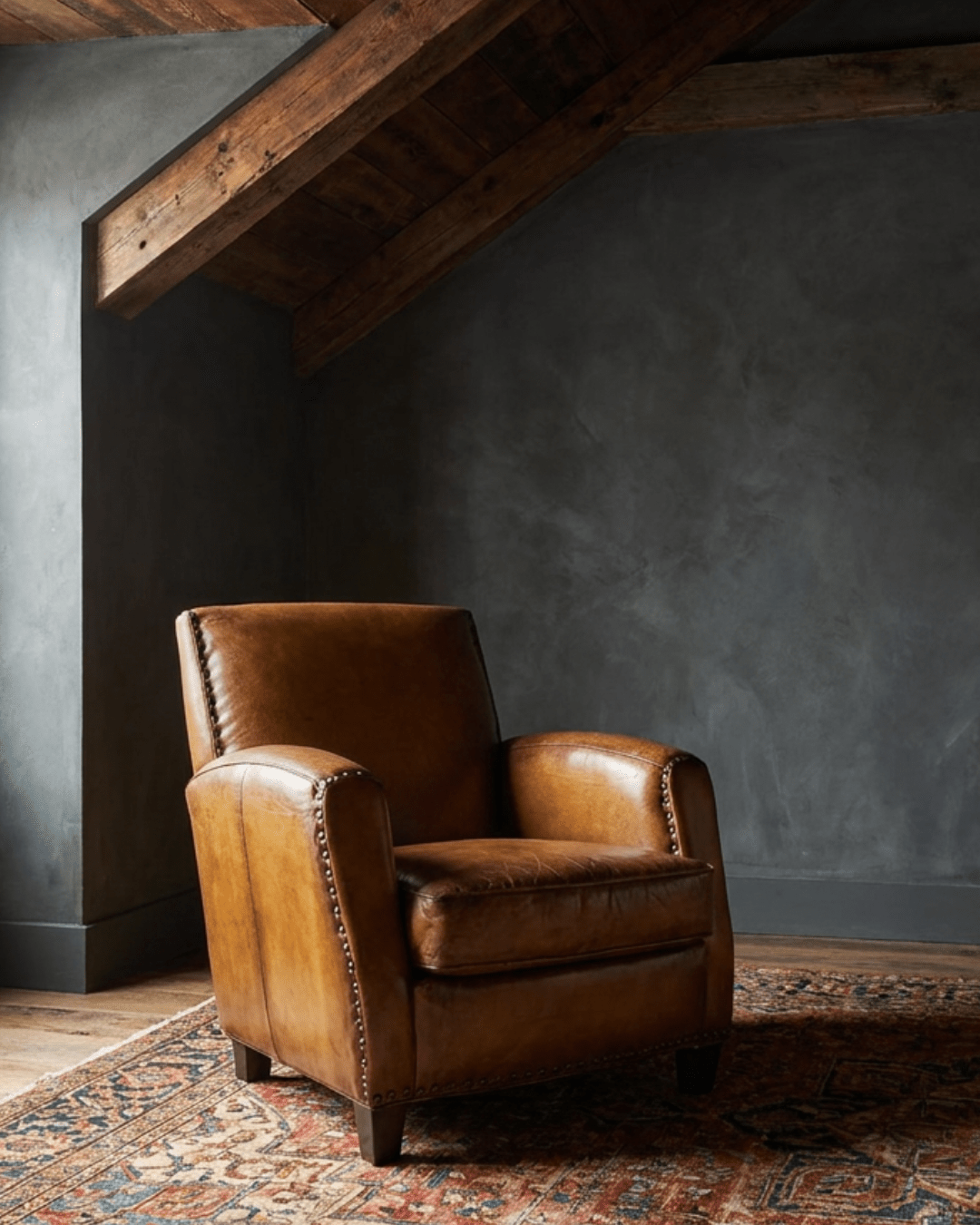 Igor Brown Leather Club Chair - Lounge Chairs - Hello Norden