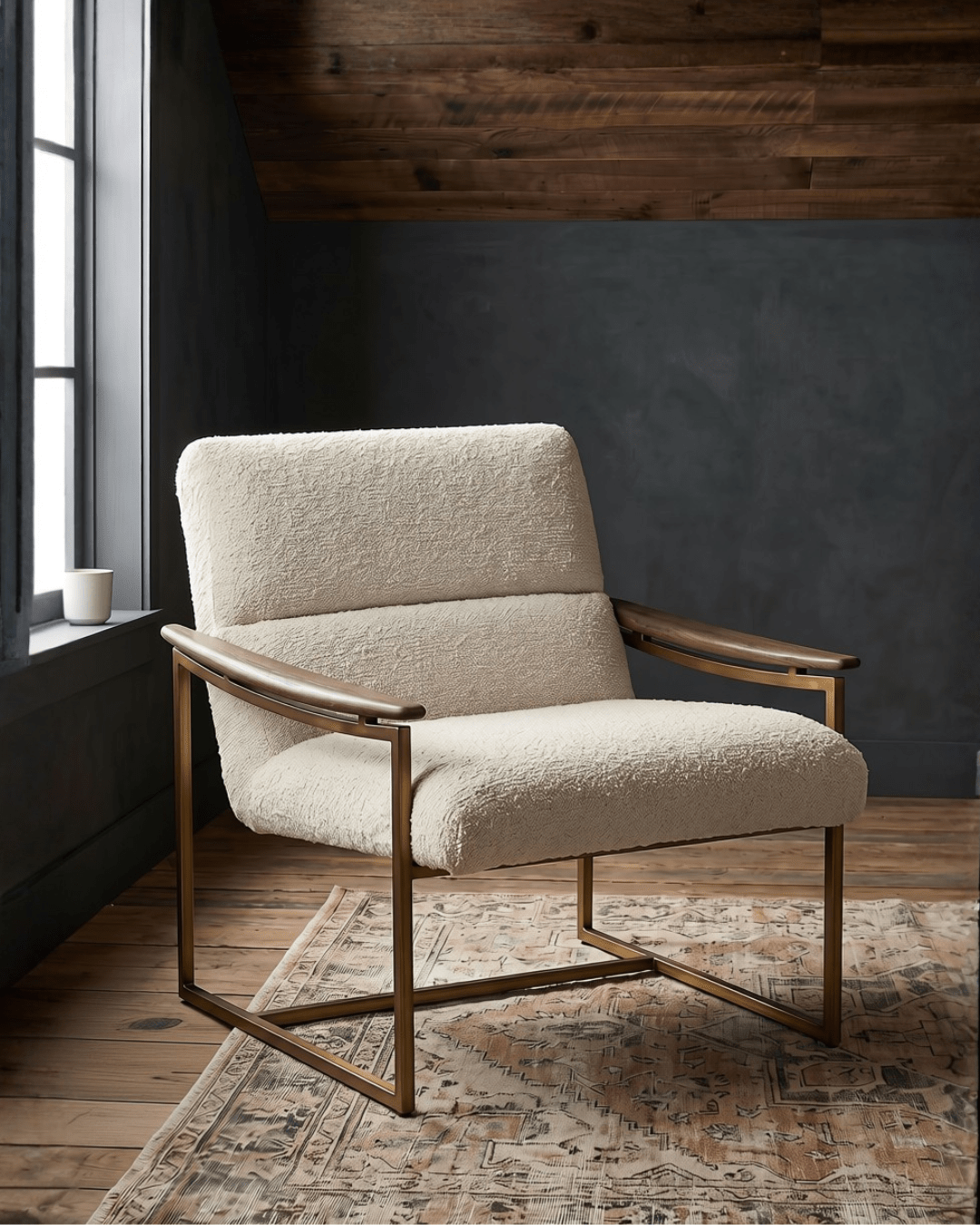 living room furniture modern mountain chair Hello Norden - Brynhidlr Chair, styled in a modern rustic room
