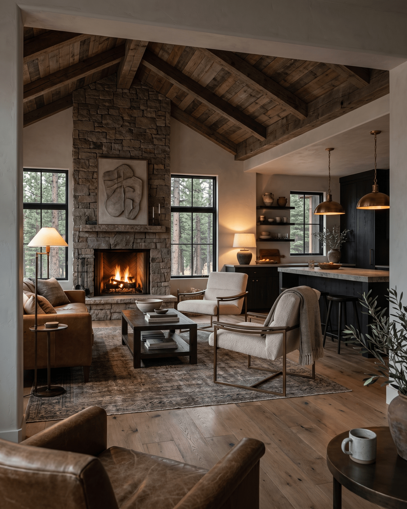 living room furniture modern mountain chair Hello Norden - Brynhidlr Chair, styled in a modern rustic room