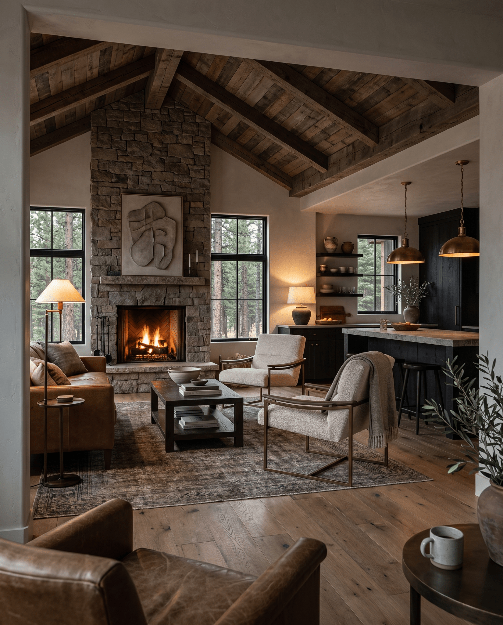 living room furniture modern mountain chair Hello Norden - Brynhidlr Chair, styled in a modern rustic room