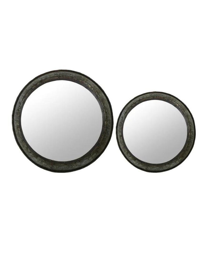 Brynja Vintage Iron Bowl Mirror - Mirrors - Hello Norden