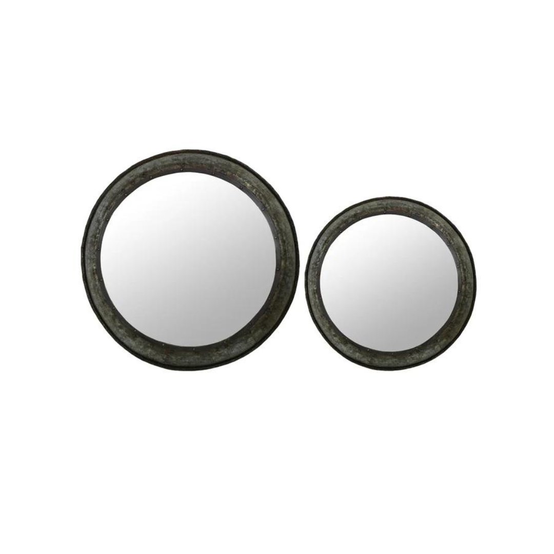 Brynja Vintage Iron Bowl Mirror - Mirrors - Hello Norden