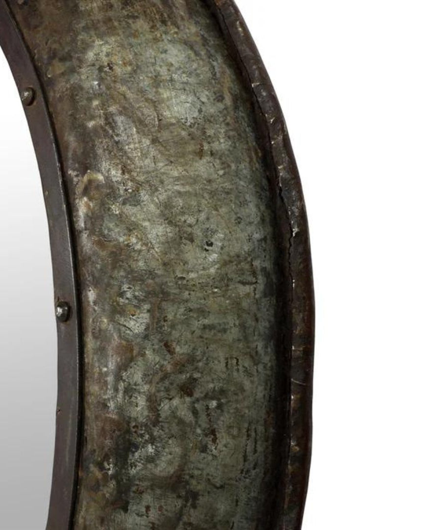 Brynja Vintage Iron Bowl Mirror - Mirrors - Hello Norden