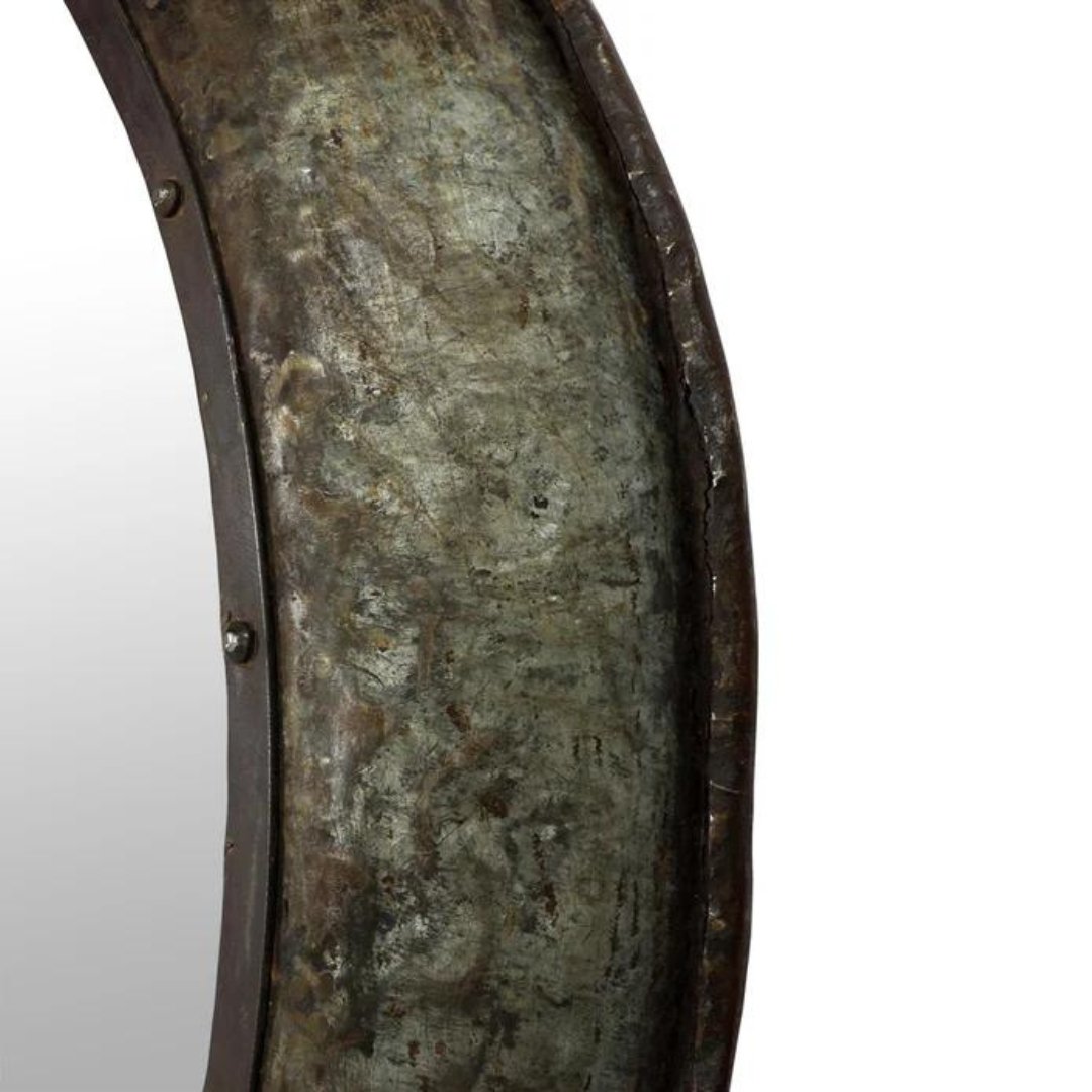 Brynja Vintage Iron Bowl Mirror - Mirrors - Hello Norden