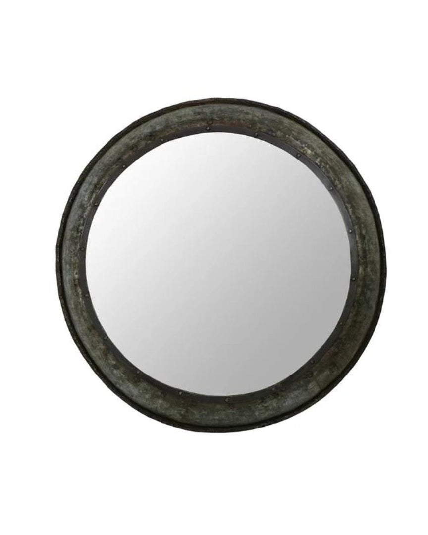 Brynja Vintage Iron Bowl Mirror - Mirrors - Hello Norden