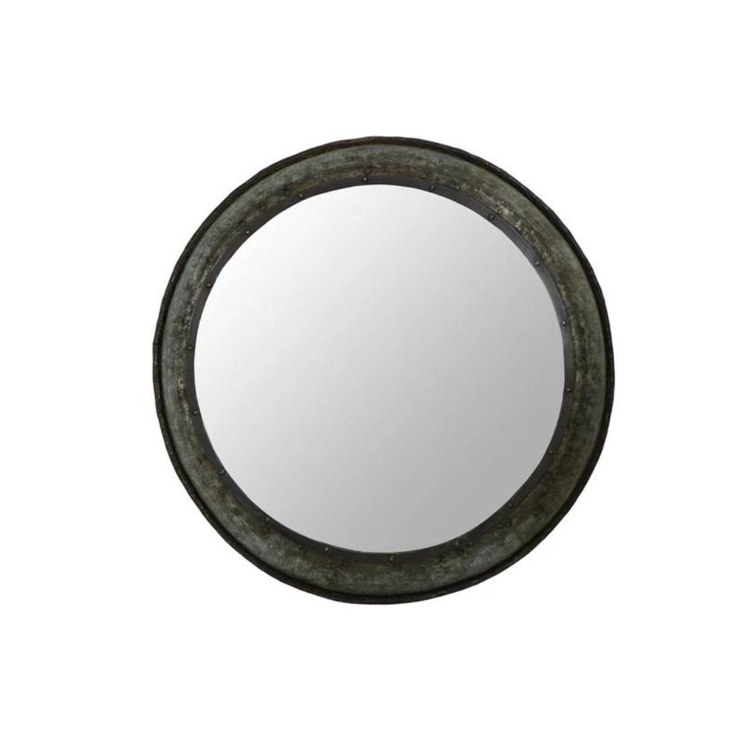 Brynja Vintage Iron Bowl Mirror - Mirrors - Hello Norden