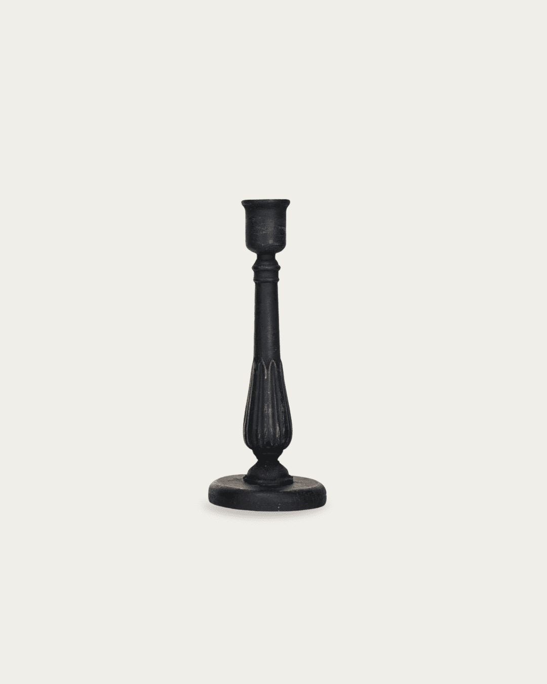 Sanna Carved Wood Taper Holders - Candle Holders - Hello Norden