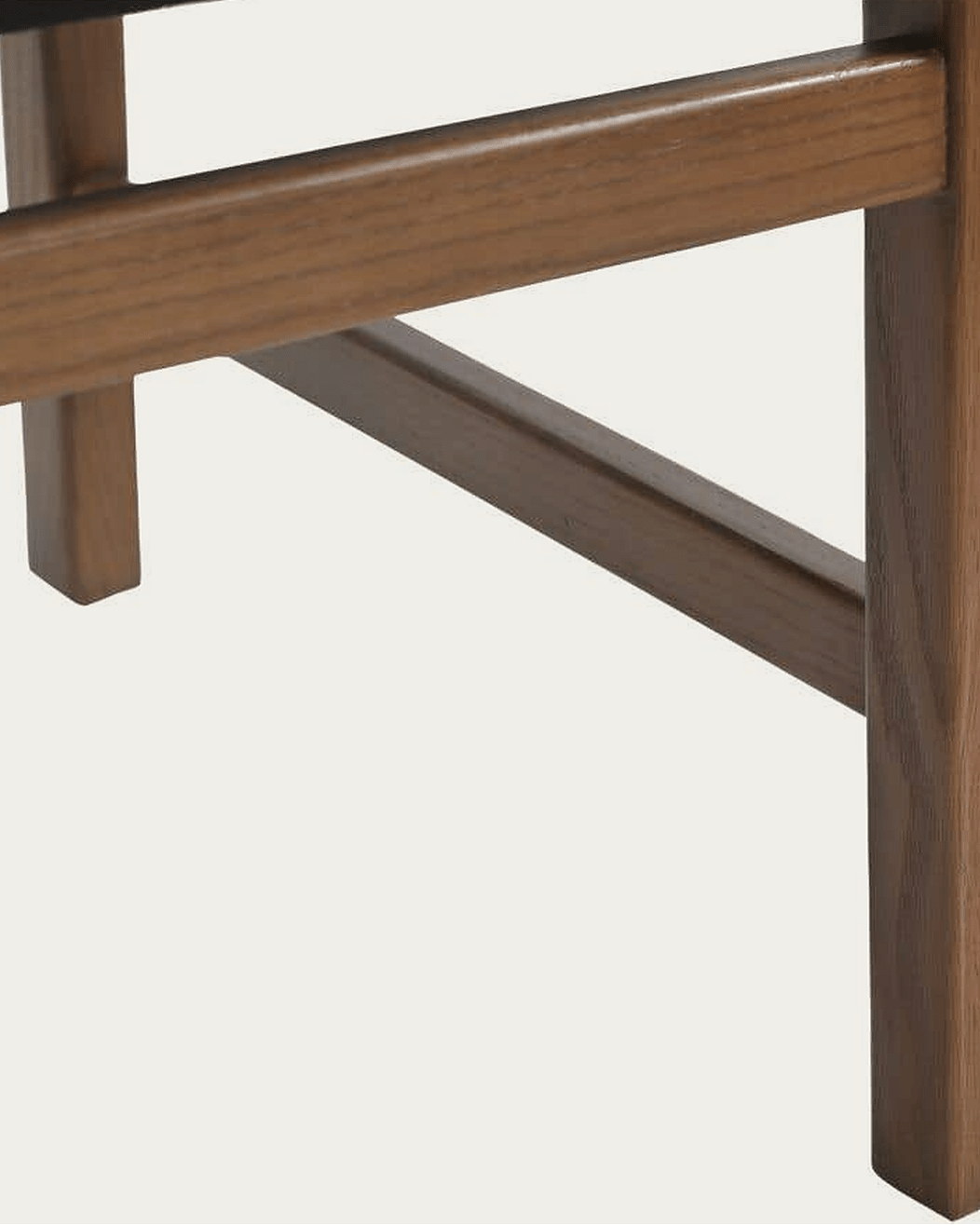 dining room furniture modern mountain upholstery: hair on hide leather dining chair Hello Norden - Thomas Dining Chair, detail view
