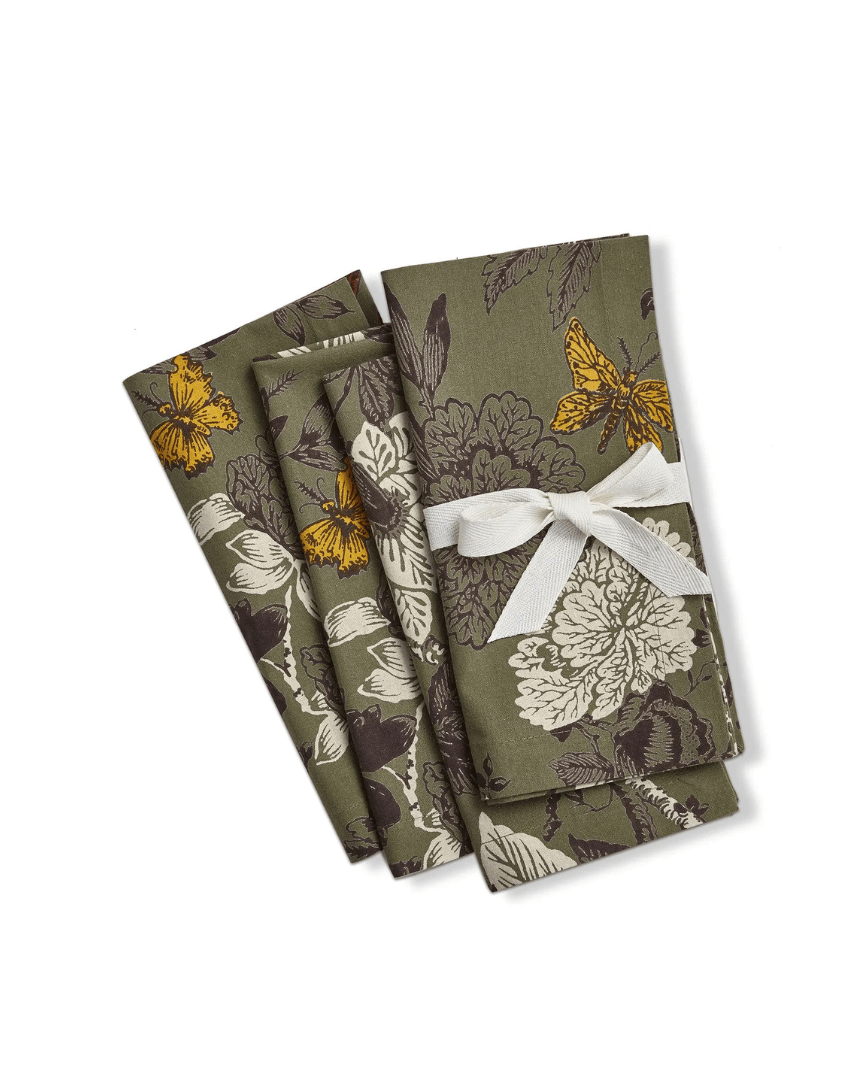 Dagfin Green Toile Cloth Napkin - Table Linens - Hello Norden