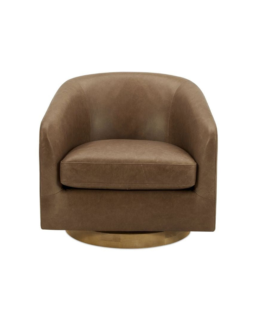 Eeva Leather Swivel Chair - Arm Chairs, Recliners & Sleeper Chairs - Hello Norden