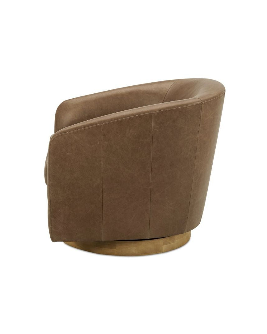 Eeva Leather Swivel Chair - Arm Chairs, Recliners & Sleeper Chairs - Hello Norden