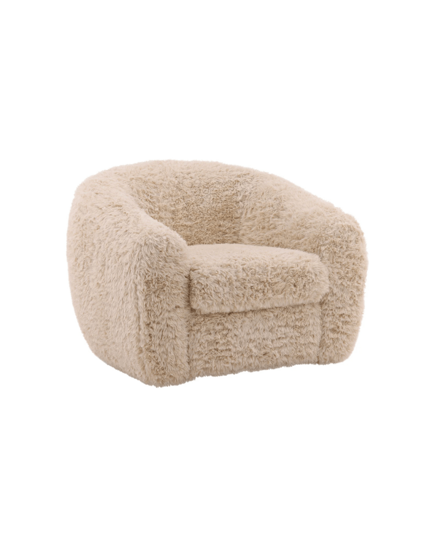 Elina Fur Accent Chair - Chairs - Hello Norden