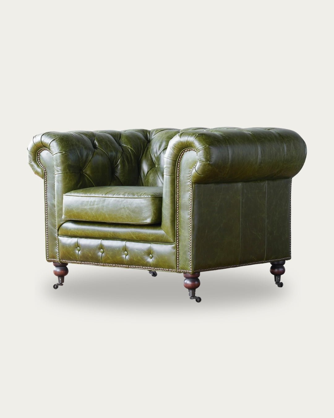 Fenris Leather Chesterfield Chair - Arm Chairs - Hello Norden