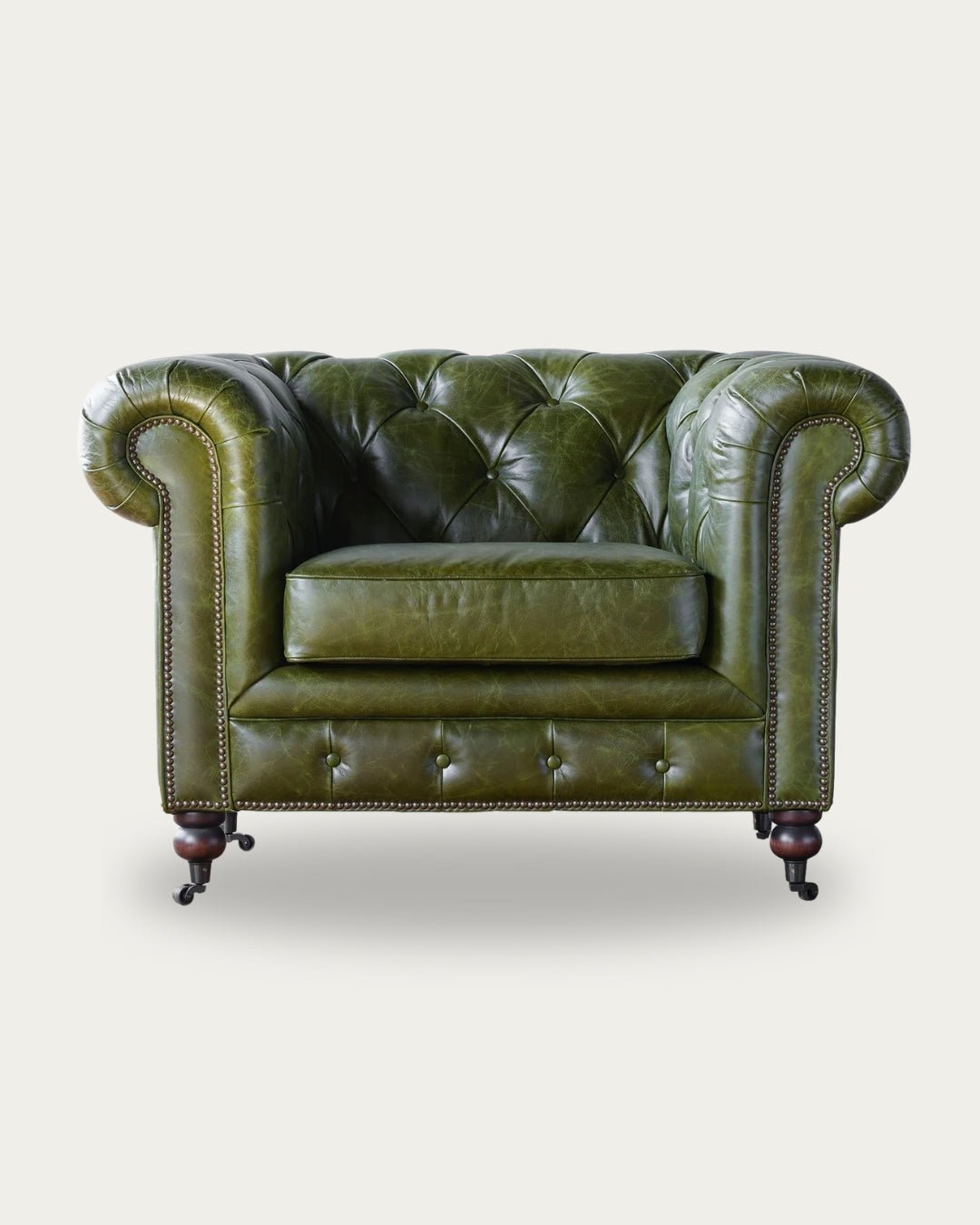 Fenris Leather Chesterfield Chair - Arm Chairs - Hello Norden