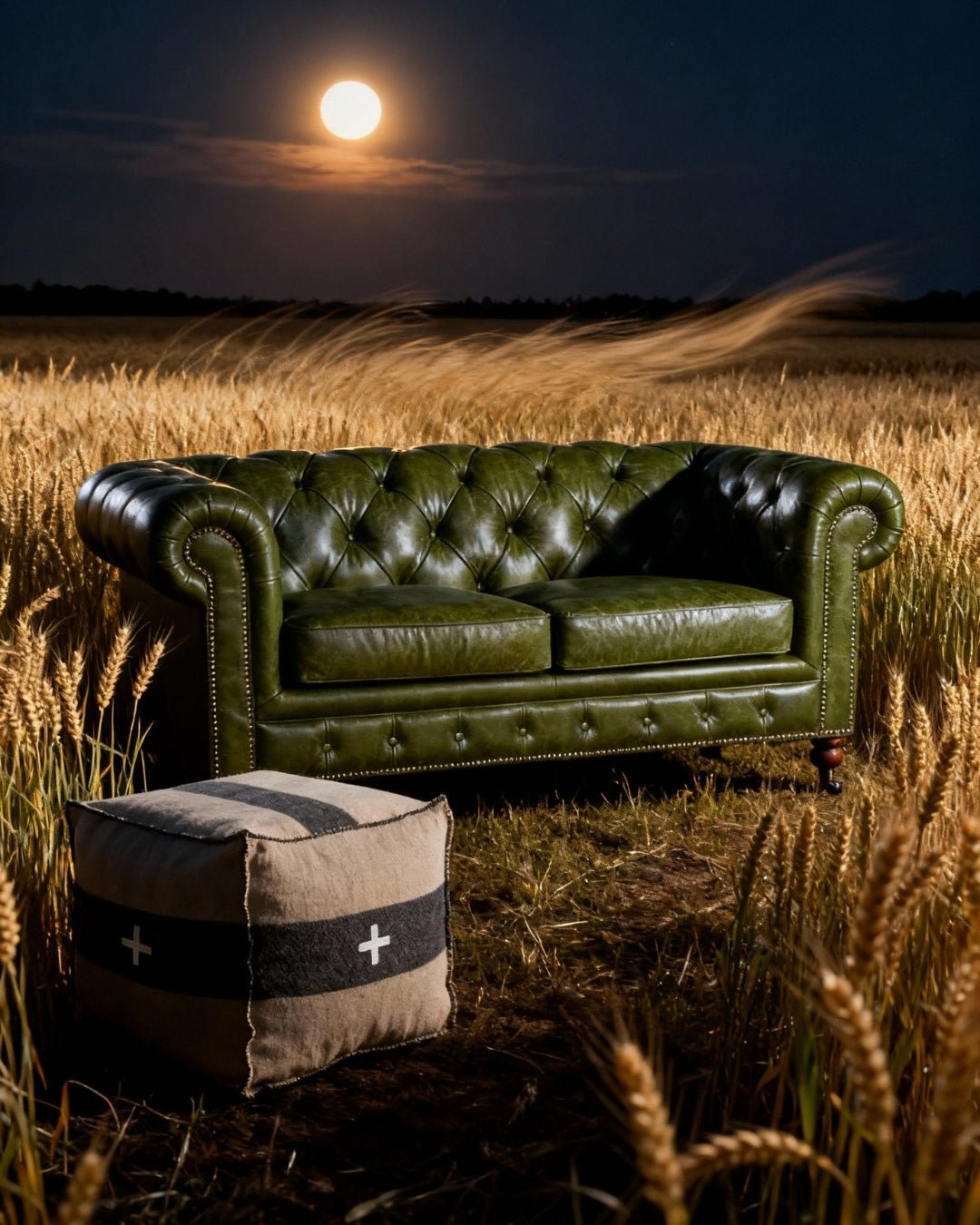 Fenris Leather Chesterfield Loveseat - Loveseat - Hello Norden