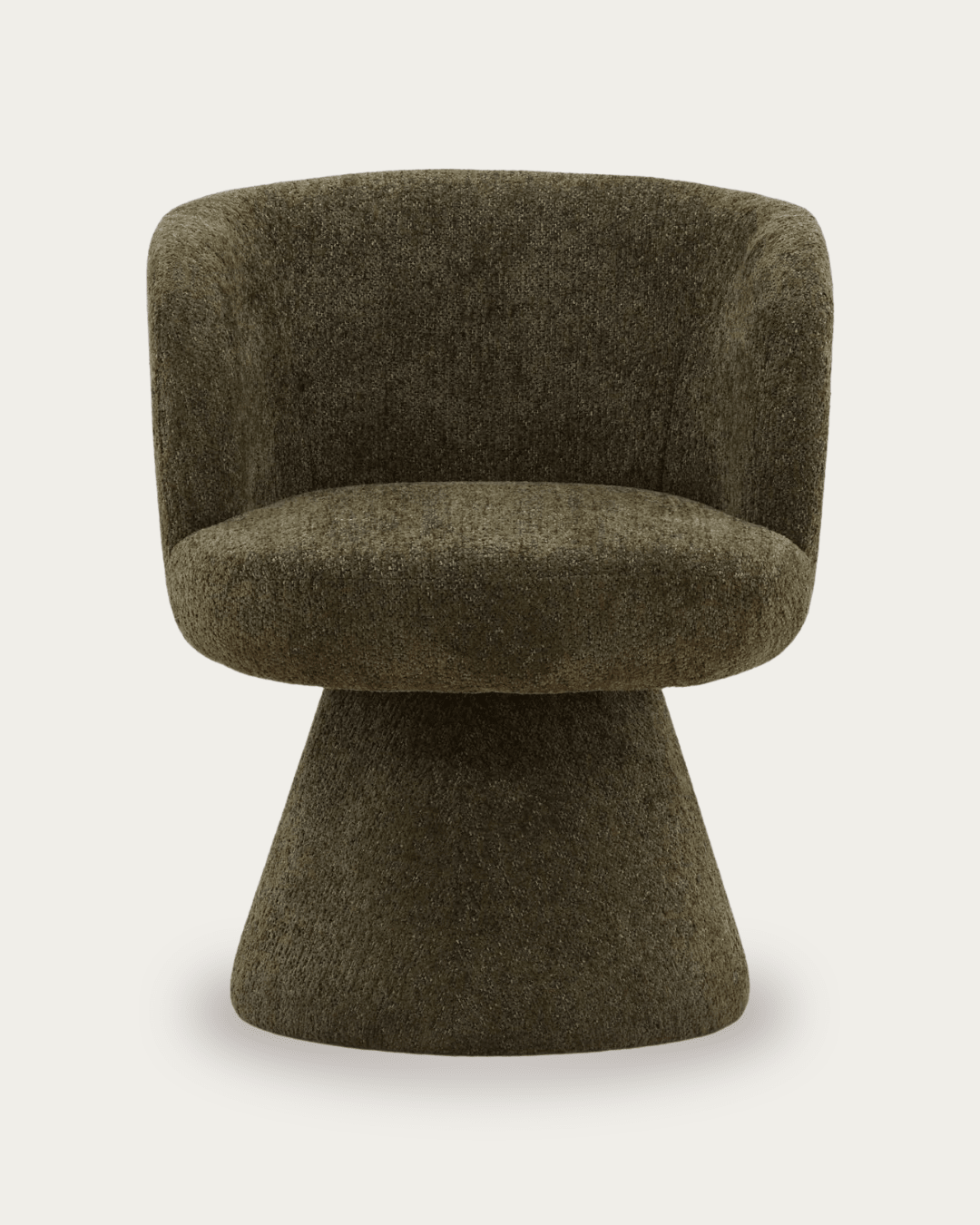 dining room furniture modern mountain woven chenille fabric dining chair Hello Norden - Ragna Swivel Dining Chair, detail view