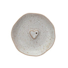 Hjarta Stoneware Incense Holder With Embossed Heart - Decorative Objects - Hello Norden