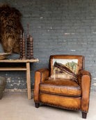 Igor Brown Leather Club Chair - Arm Chairs - Hello Norden