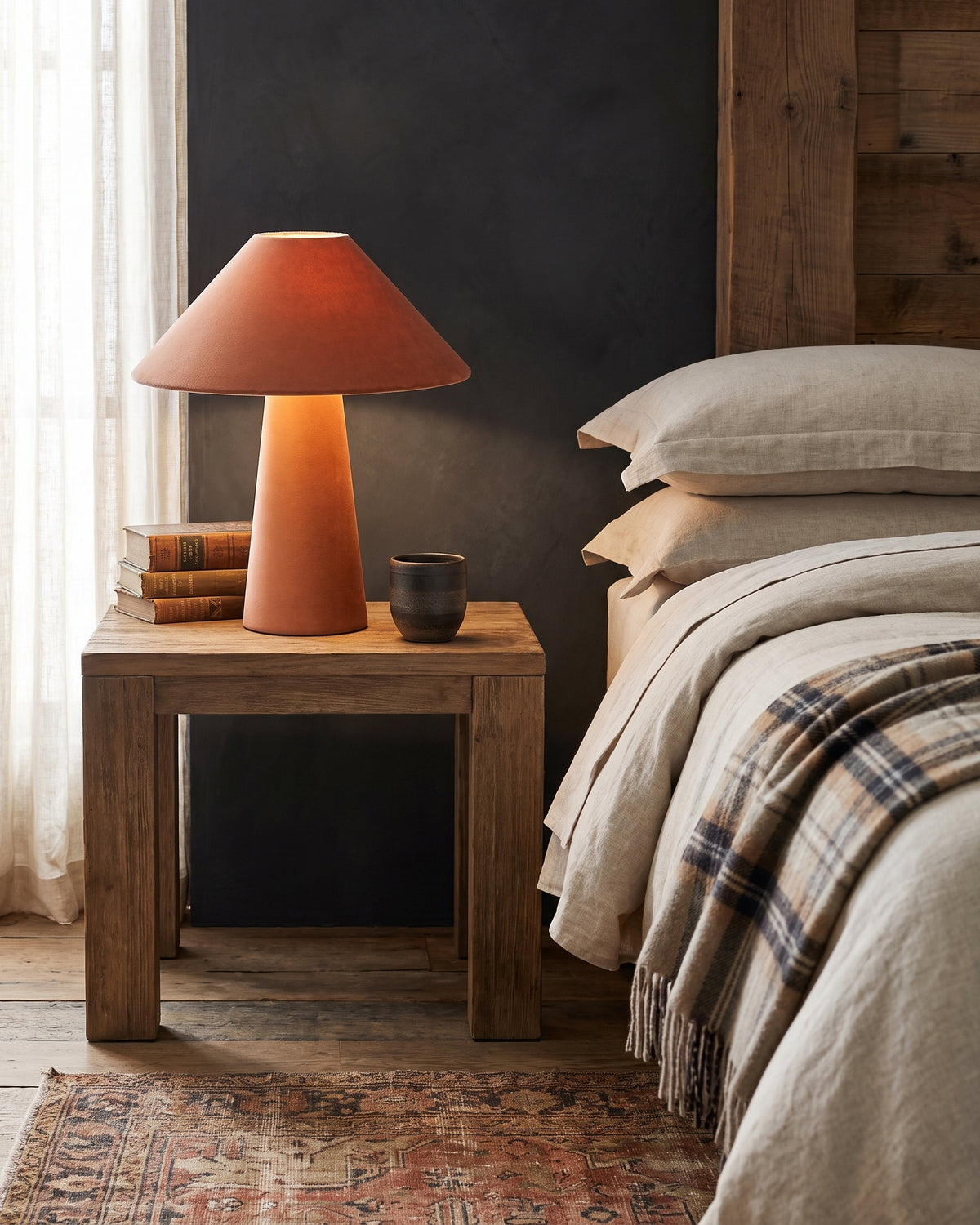 living room furniture modern mountain table lamp Hello Norden - Ingebjorg Table Lamp, styled in a modern rustic room