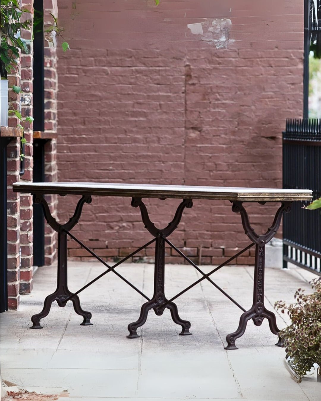Ingrid Long Marble Bistro Table - Tables - Hello Norden